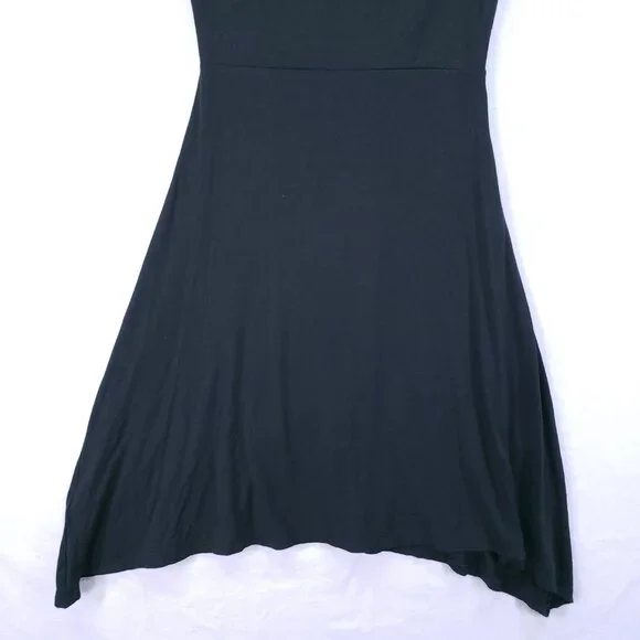 Ann Taylor Women Black Assymetrical Sleeveless A line Petite Dress XXSP - Picture 3 of 13